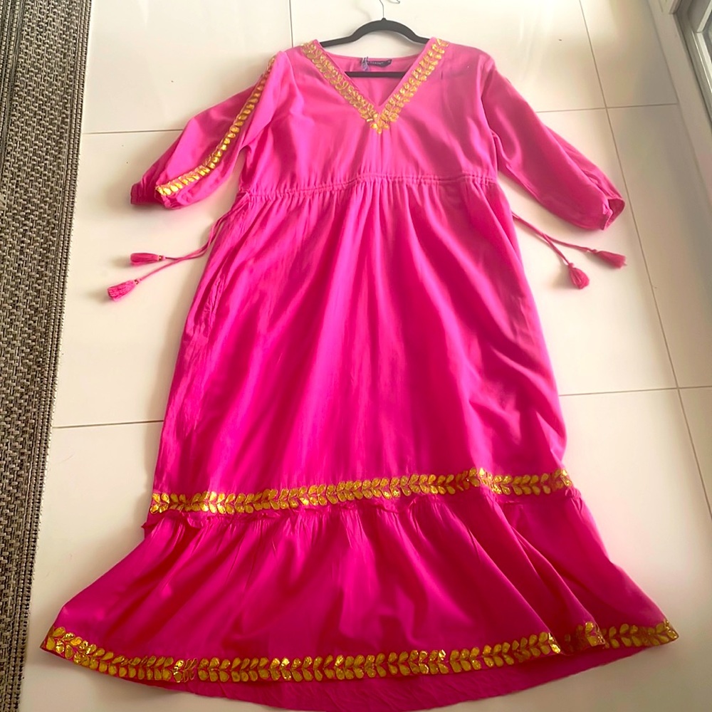 La Plage long sleeve maxi dress